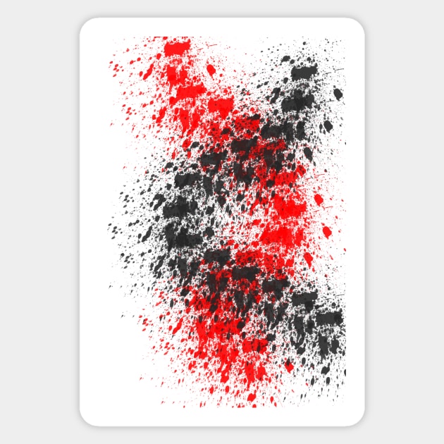 Red Black Spot Sticker by TinchyArtStudio